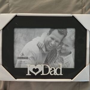 Malden Black and White 'I Love Dad' Picture Frame